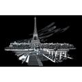 Royal & Langnickel - Kratzbild Eiffelturm, Silber, Kratzbilder für Kinder und Erwachsene, mit Kratzstift und Vorlage