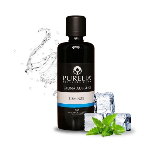 Saunaaufguss Konzentrat Eisminze 100 ml natürlicher Sauna-aufguss – reine ätherische Öle – Purelia