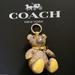 Coach Accessories | Coach C8241 Bear Bag Charm In Signature Canvas Dreamy Veggie Print Key Ring Nwt | Color: Gold/Tan | Size: Os