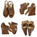 Coach Shoes | Coach Tan Brown Chasity Wedge Platform Perforated Laser Cut Out Shoes Slingback | Color: Brown/Tan | Size: 7.5