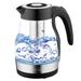 Brentwood Glass 1.7 Liter Electric Kettle w/ Tea Infuser In White Glass in Black | 8.5 H x 6 W x 6 D in | Wayfair 950117012M