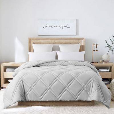 Double Diamond Down Alternative Comforter by St. James Home in Grey (Size FL/QUE)
