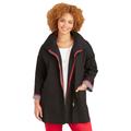 Plus Size Women's Liz&Me® Funnelneck Raincoat by Liz&Me in Black (Size 3X)