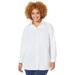 Plus Size Women's Liz&Me® Buttonfront Shirt by Liz&Me in White (Size 2X)