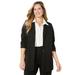 Plus Size Women's Liz&Me® Ponte Knit Blazer by Liz&Me in Black (Size 6X)