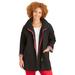 Plus Size Women's Liz&Me® Funnelneck Raincoat by Liz&Me in Black (Size 4X)