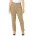 Plus Size Women's Liz&Me® Slim Leg Ponte Knit Pant by Liz&Me in Soft Camel Animal (Size 6X)