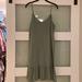 American Eagle Outfitters Dresses | Ae Shift Dress With Ruffle | Color: Green | Size: Xl