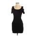 H&M Casual Dress - Bodycon: Black Solid Dresses - Women's Size 4