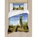 East Urban Home Saguaro Duvet Cover Set Microfiber in Blue/Brown/Green | Twin Duvet Cover + 1 Sham | Wayfair EDAEF4B80E6A4ADA947DD19D6314B7C1