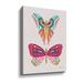 Gracie Oaks Colorful Butterflies I - Wrapped Canvas Graphic Art Canvas in Green/Indigo/Pink | 36 H x 48 W x 2 D in | Wayfair