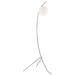Lite Source Lancy 45" High Modern Nickel and Frosted Glass Floor Lamp