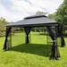 Outdoor Patio Gazebo Canopy Tent With Ventilated Double Roof