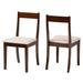 Carola Mid-Century Modern Dark Brown Finished Wood 2-Piece Dining Chair Set
