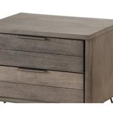 Wooden Nightstand with 2 Dovetail Drawers