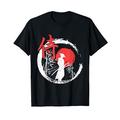 Retro Samurai Krieger Schwert Japanisches Ninja Geschenk T-Shirt