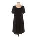 Jollie Lovin Casual Dress - Mini: Black Solid Dresses - Women's Size Small