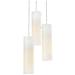 Soho 3 Light Round Pendant - White Shades