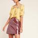 Anthropologie Skirts | Anthropologie Maeve Faux Patent Leather Skirt Maroon / Wine Size 12 | Color: Brown/Red | Size: 12