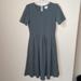 Lularoe Dresses | Bogo! (Lularoe) Amelia Dress, Pockets!, Grey, Silver Zipper | Color: Gray | Size: L