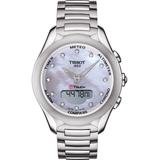 T-touch Solar Diamond Accent Stainless Steel Bracelet Watch