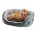 Gray Oval Cuddler Dog Bed, 33" L X 27" W X 12" H, Large