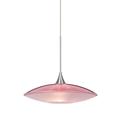 Besa Lighting Spazio 1 - Light Single Dome Pendant, Glass in Red/Gray | 8.75 W x 8.75 D in | Wayfair 1XT-6294RD-LED-SN