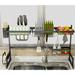 Umber Rea Stainless Steel Rack Sink Kitchen Utensils Knife Chopsticks Storage Stainless Steel in Gray | 20.47 H x 33.66 W x 12.59 D in | Wayfair