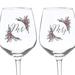 Red Barrel Studio® Mr. & Mrs. Dried Floral Wine Glasses 12oz. Glass Glass | 8.75 H x 3 W in | Wayfair 20457DC0DA514B61B9D649DDCCFE27FE