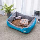 Tucker Murphy Pet™ Caline Four Seasons Candy Bolster Cotton in Blue | 6 H x 18 W x 12 D in | Wayfair 24A24D234E394FFBAF3F7A69683E943C