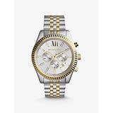 Lexington Chronograph Two-tone Stainless Steel Watch - Metallic - Michael Kors Watches