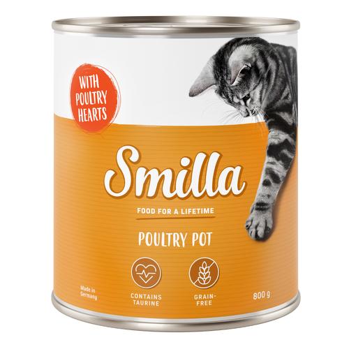 6x800g Tender Poultry Mixed Pack Smilla Wet Cat Food