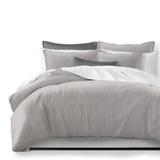 Cruz Ticking Stripes Gray/Ivory Duvet Cover and Pillow Sham(s) Set