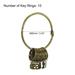 3.2" Dia Key Organizer Keychain, Key Management Holder with 10 Digits - Bronze