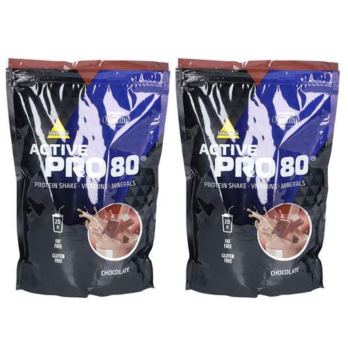 2x Inkospor Active Pro 80, Schokolade, Pulver 2x500 g