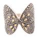 Give Me Butterflies,'Gold-Accented Cocktail Ring with Butterfly Motif'
