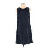 Gap Casual Dress - Shift High Neck Sleeveless: Blue Solid Dresses - Women's Size X-Small