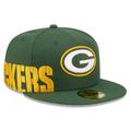 Men's New Era Green Bay Packers Side Split 59FIFTY Fitted Hat