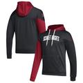 Men's adidas Black/Scarlet Rutgers Scarlet Knights Block Stadium AEROREADY Pullover Hoodie