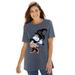 Plus Size Women's Disney Short Sleeve Crew Tee Heather Charcoal Minnie Witch by Disney in Heather Charcoal Minnie Witch (Size 2X)