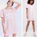 Adidas Dresses | Adidas Pink Trefoil T Shirt Dress Womens Medium Short Sleeve Crew Neck Pullover | Color: Pink | Size: M