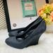 Gucci Shoes | Gucci Canvas Wedge | Color: Black | Size: 8.5