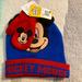 Disney Accessories | Disney Mickey Mouse 2 Piece Cold Weather Set Hat And Mittens | Color: Blue/Red | Size: Toddler One Size Fits Most