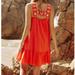 Anthropologie Dresses | Anthropologie Coral Embroidered Tank Dress M | Color: Orange/Pink | Size: M