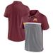 Men's Fanatics Branded Maroon/Heathered Gray Minnesota Golden Gophers Split Block Color Polo