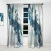 Design Art Liquid Abstract Semi-Sheer Thermal Rod Pocket Single Curtain Panel Polyester/Linen | 120 H x 52 W in | Wayfair CTN38946-52-120