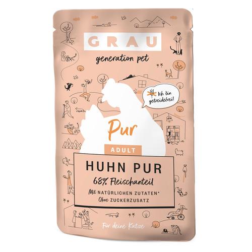 GRAU Adult Getreidefrei 16 x 125 g – Huhn Pur