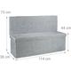 Tabouret pouf banquette de rangement pliant en lin 114 cm gris - Gris