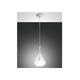 Lustre suspension led Lila en métal et verre borosilicate transparent 3481-40-241 Fabas Luce