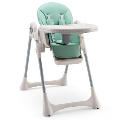 Costway Baby Folding High Chair Dining Chair with Adjustable Height and Footrest-Green
